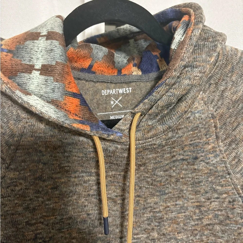 Men's Casual Heathered Tan Hoodie - Picture 2 of 2